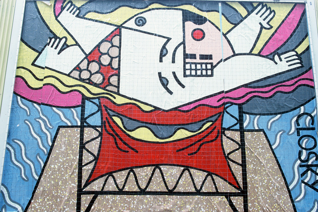 Claude Closky, ‘Untitled (Trampoline),’ 1984, May, Paris Jaures. Pasted over advertisment, acrylic on paper, 300 x 400 cm.